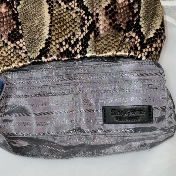 Simply Vera Wang Faux Snakeskin Wristlet Clutch - Picture 5 of 6